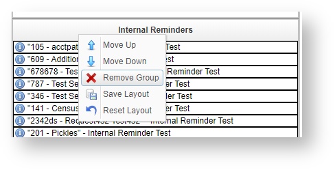 Remove Group on Right Task Panel